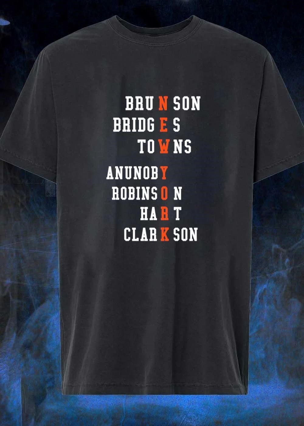 Knicks Fan Apparel Brunson Bridges Towns Anunoby Robinson Hart Clarkson New York T-Shirt