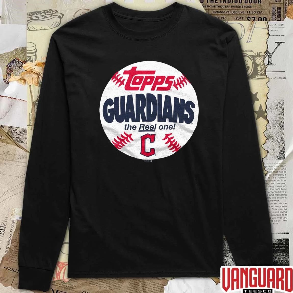 Cleveland Guardians MLB 2026 x Topps Baseball The Real One t-shirt