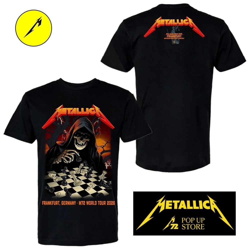 Metallica M72 Frankfurt, Germany Merch Double-Sided T-Shirt May 22 and 24, 2026 at Deutsche Bank Park
