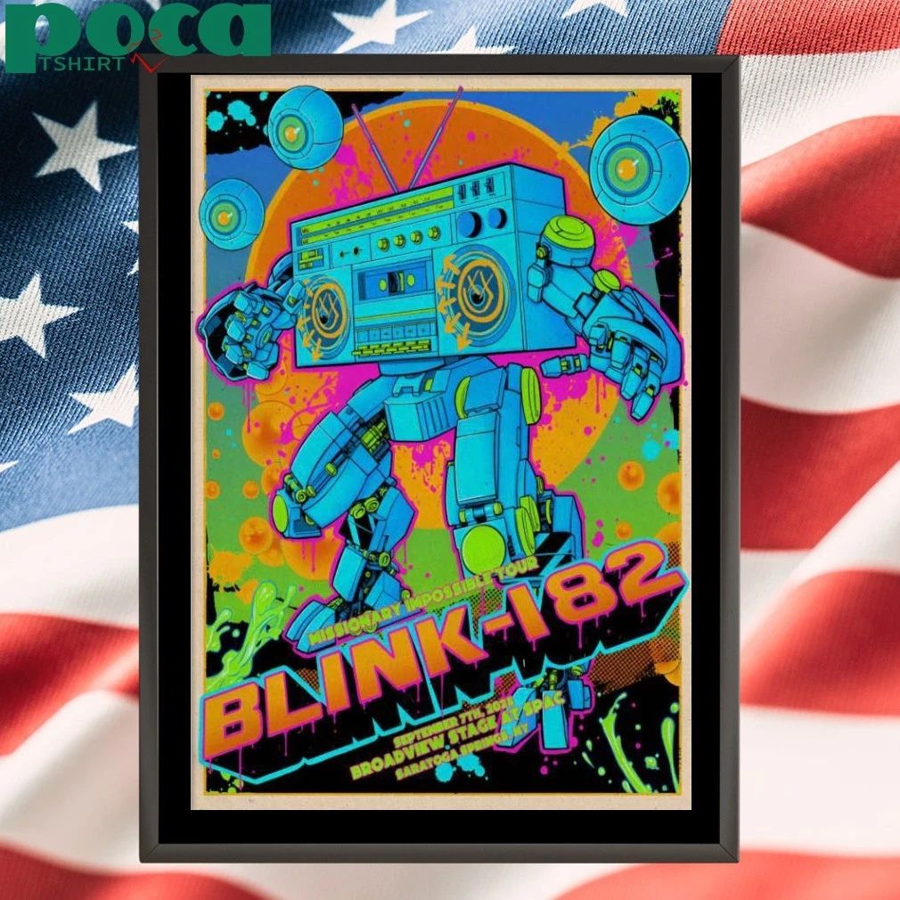 Blink 182 Saratoga Springs NY Sept 7 2025 Poster T-shirt