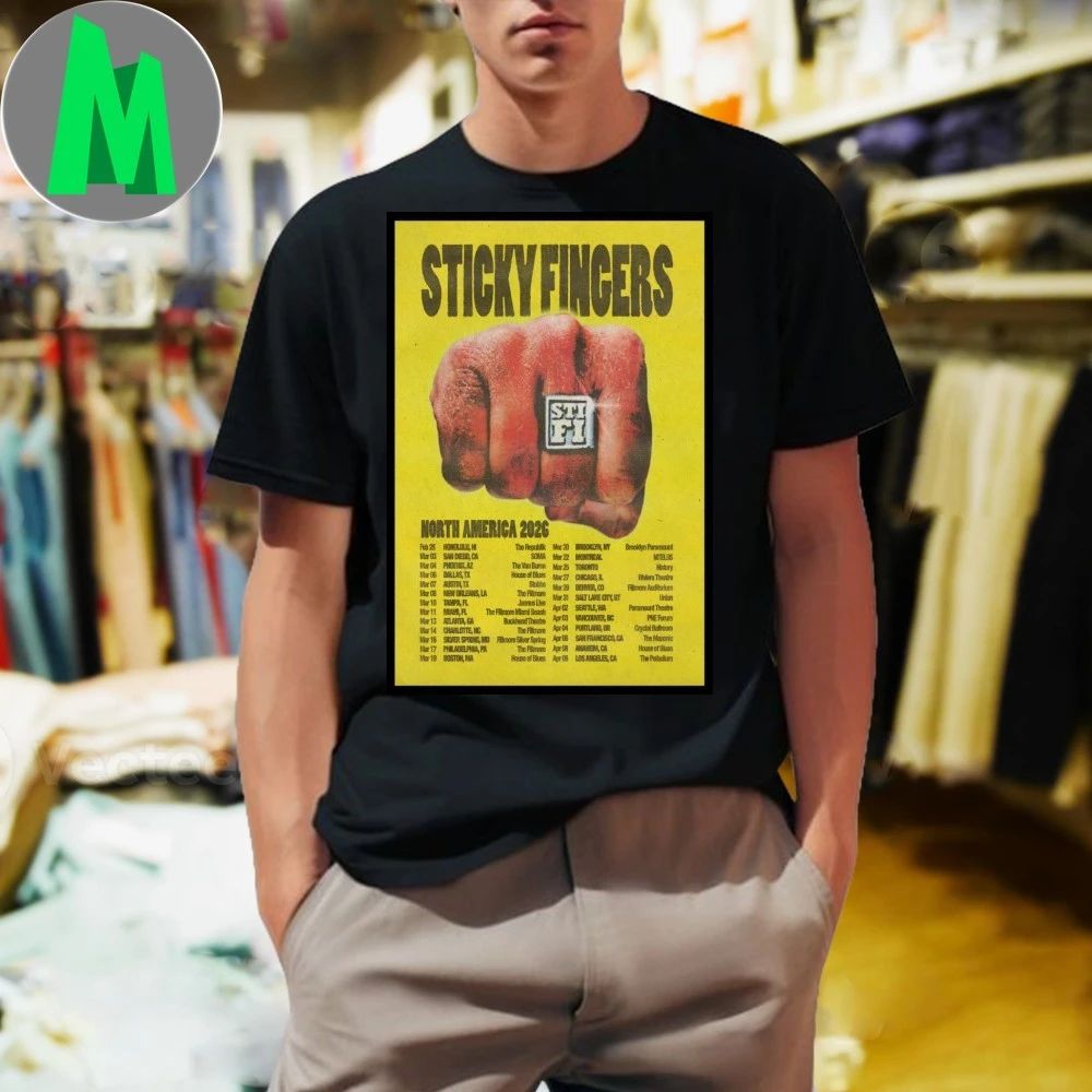 Original Sticky Fingers North America 2026 Tour Poster Shirt