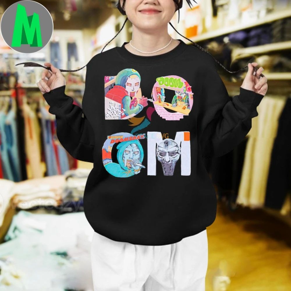 Mf Doom Comic Collage Head Mask Hip Hop Rap Legend Shirt