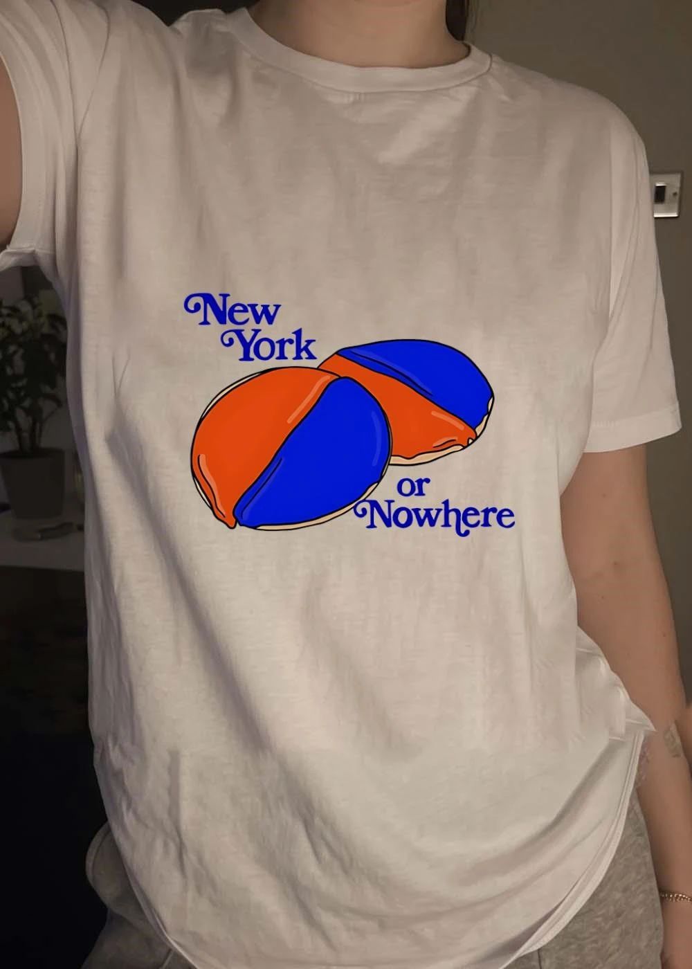 NY Knick Bakery Half and Half Cookie New York or Nowhere T-Shirt