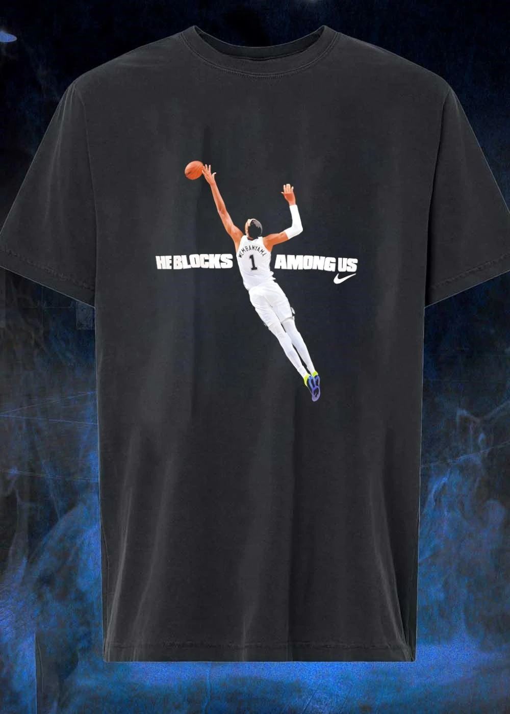 Victor Wembanyama San Antonio Spurs Basketball NBA he blocks among us shirt