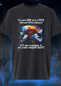 Flaming Skull Rider One Give A Fuck Left Stupid Ass Shirt