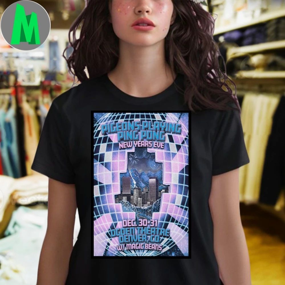 Pigeons Playing Ping Pong In Denver CO On Dec 30-31 2025 Poster Shirt