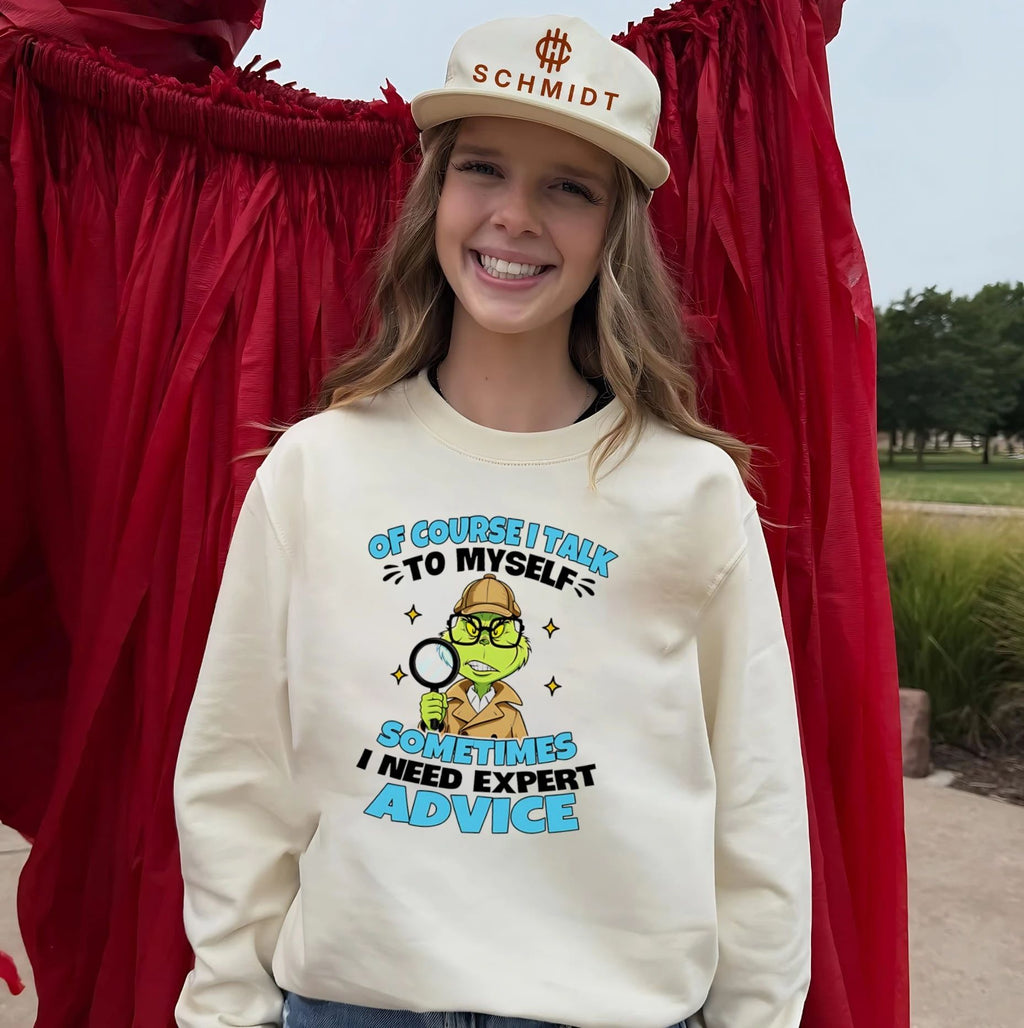 Of Course I Talk to Myself Sometimes I Need Expert Advice Grinch Detective shirt