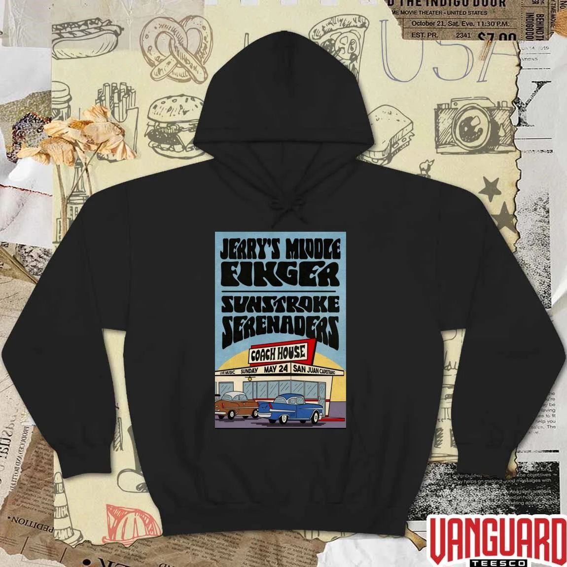 Jerry’s Middle Finger In San Juan Capistrano CA On May 24 2026 Tour Poster t-shirt