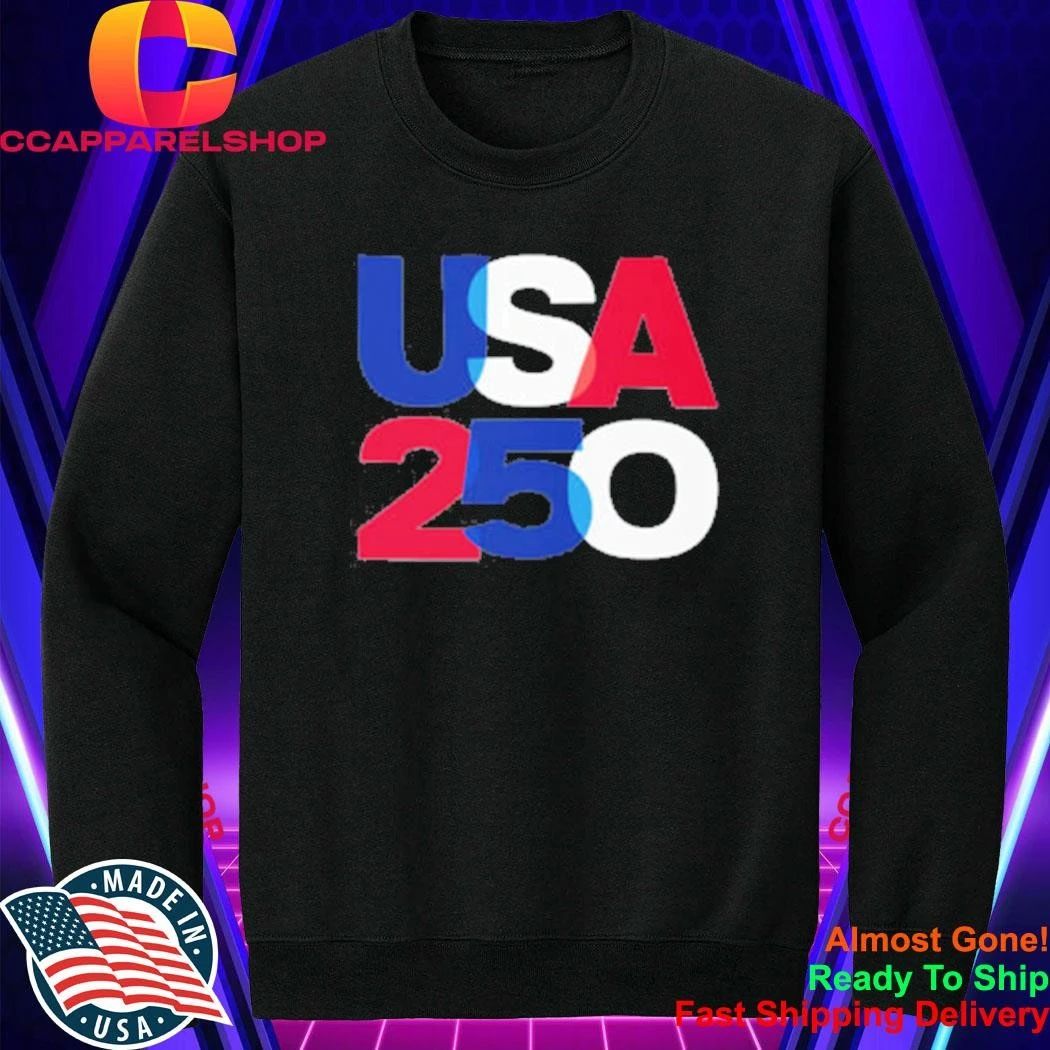 USA 250 Overlay Red White Blue Anniversary Shirt