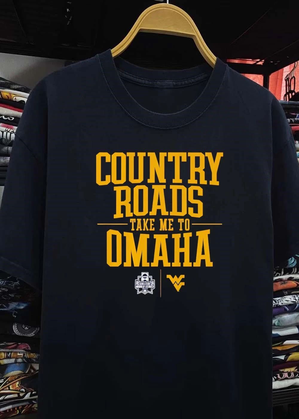 WVU Apparel Country Roads Take Me to Omaha West Virginia University T-Shirt