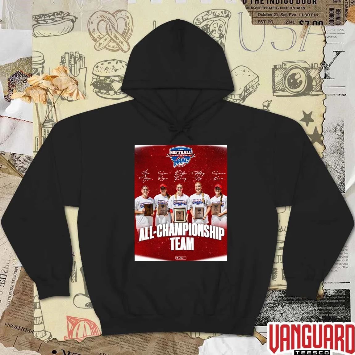 Marist Softball 2026 MAAC All-Championship Team Signatures Poster t-shirt