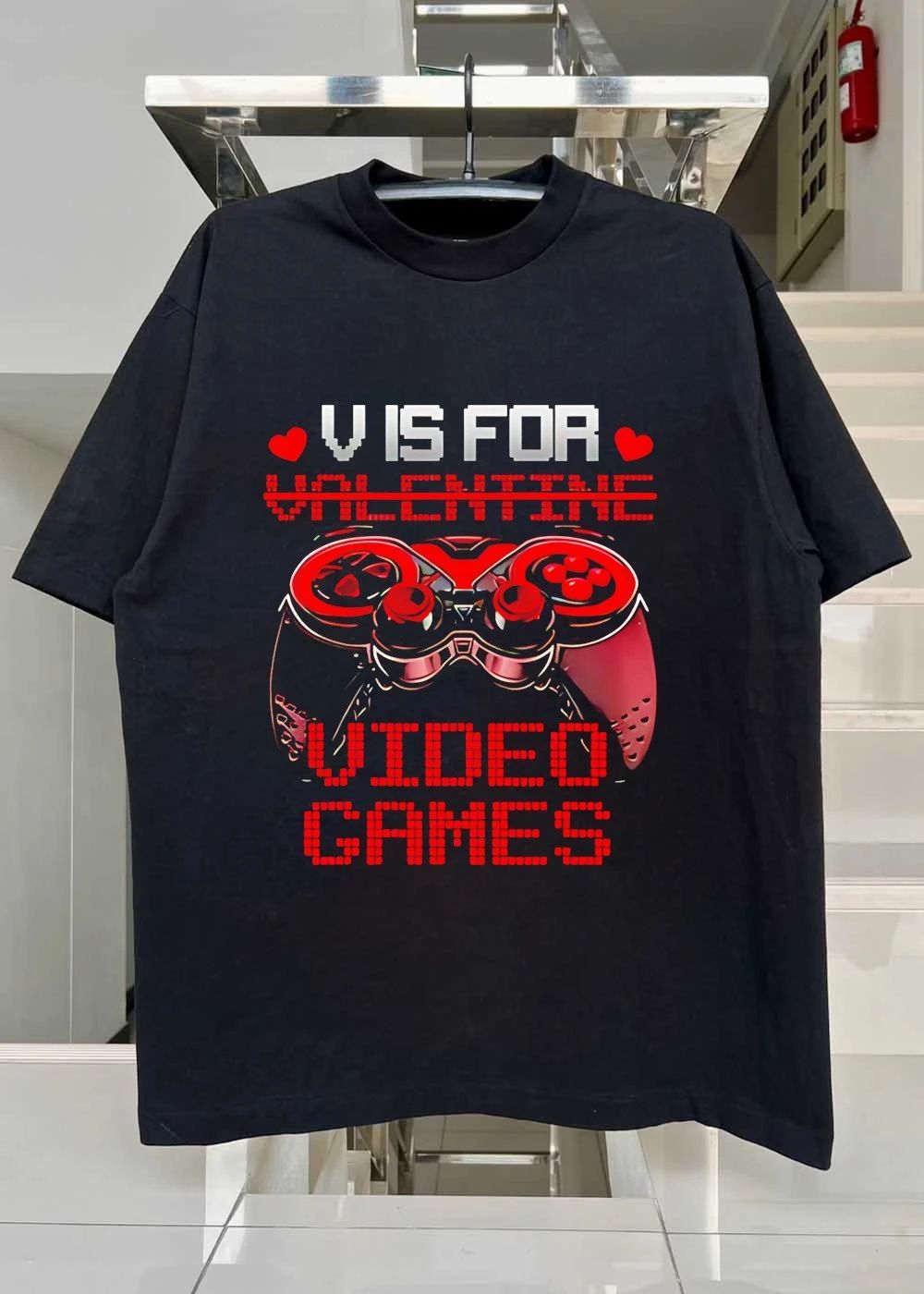 V Is For Video Games Valentine Day shirt