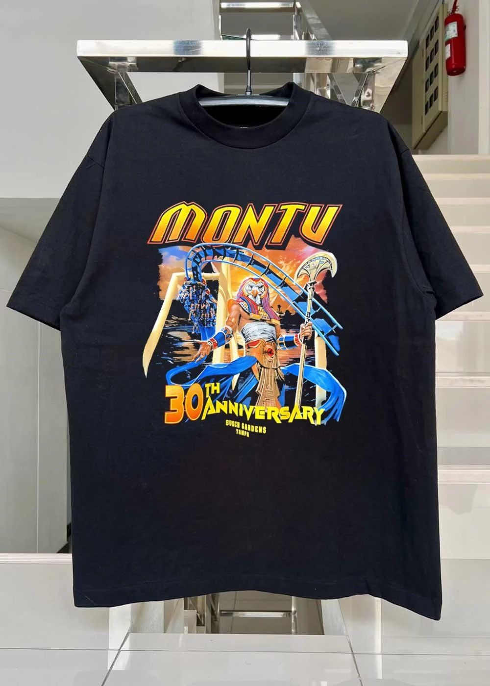 Busch Gardens Tampa Montu Roller Coaster Ride 30th Anniversary T-Shirt