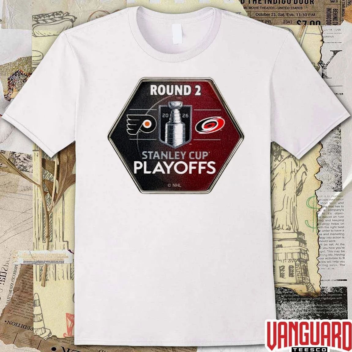 Carolina Hurricanes Vs Philadelphia Flyers 2026 NHL Stanley Cup Playoffs Aminco Round 2 Match Up t-shirt