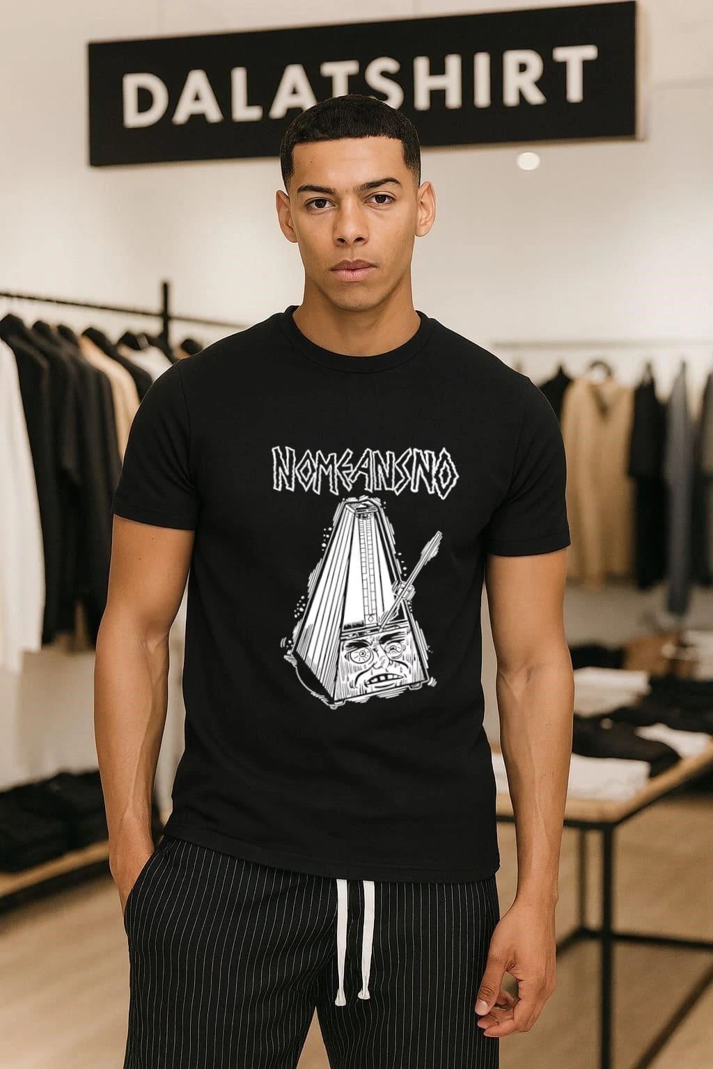 Nomeansnsno Distressed Metronome Face T-Shirt