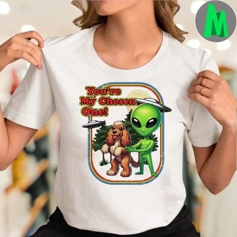 Cocker Spaniel Alien Chosen One Ufo Mom Dad Shirt