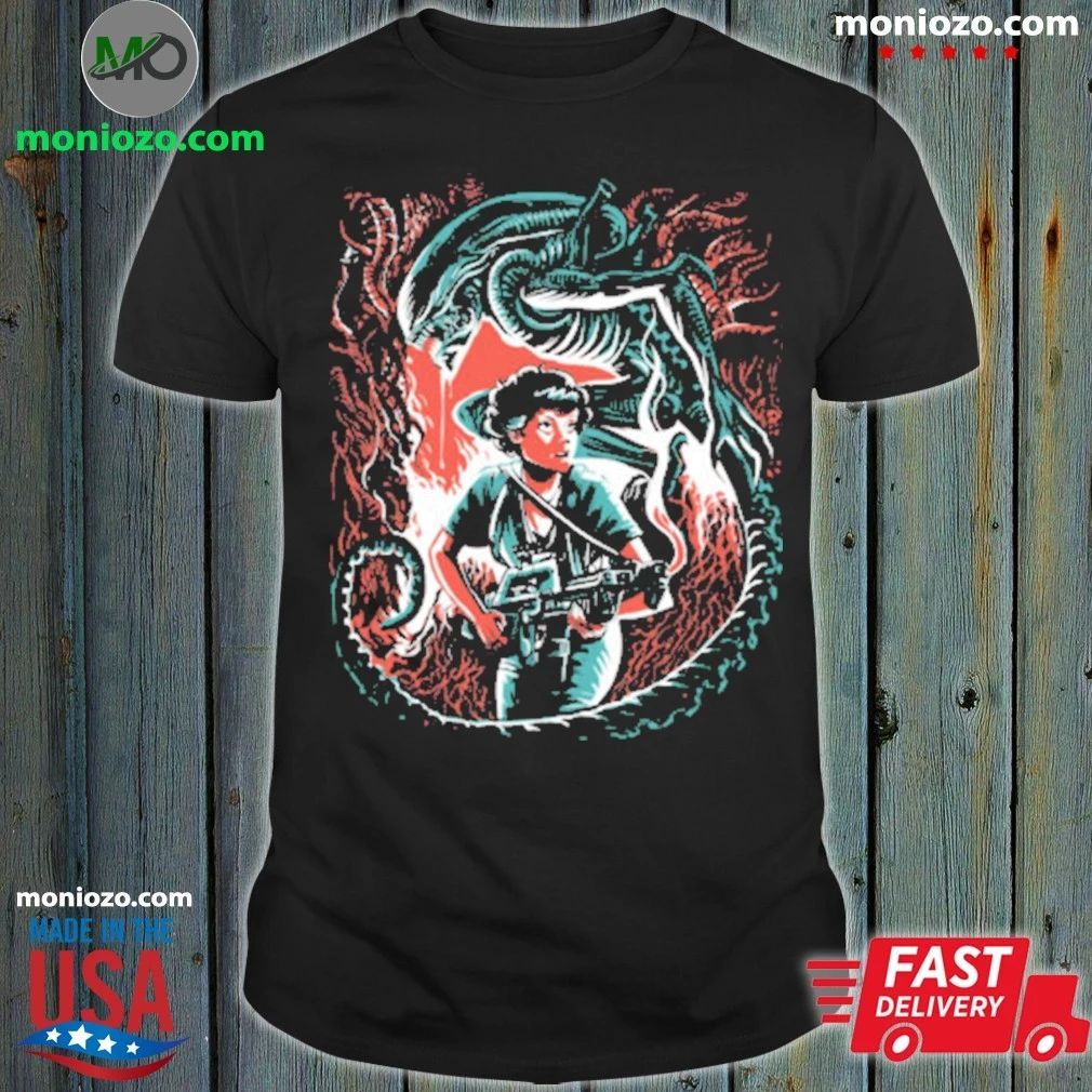 Original Hunter Hunted Ripley And Xenomorph Shirt