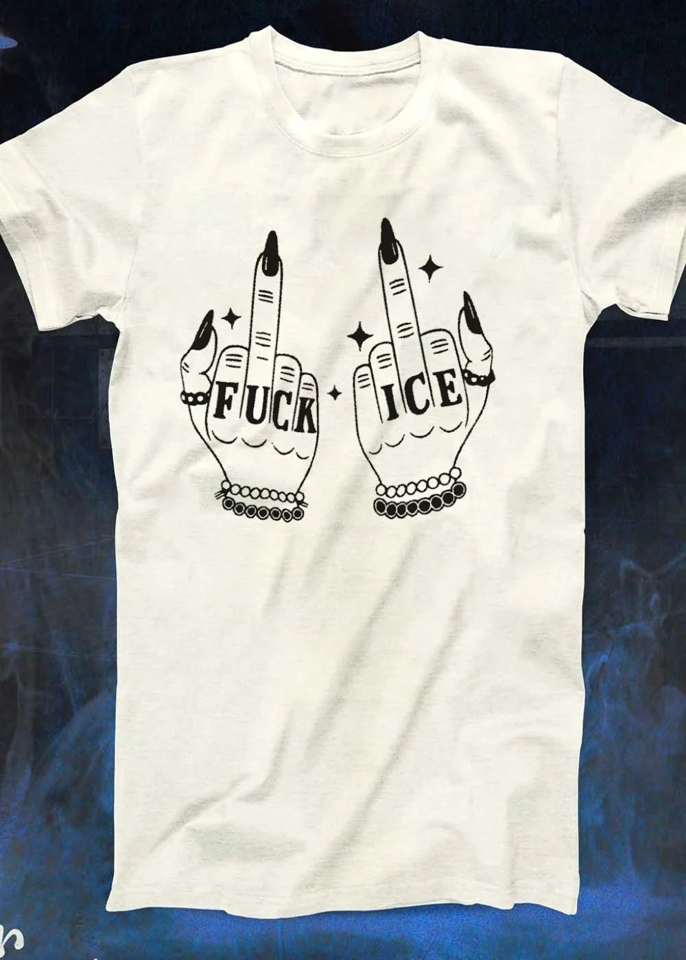 Fingers Showing Middle Gesture Fuck ICE T-Shirt