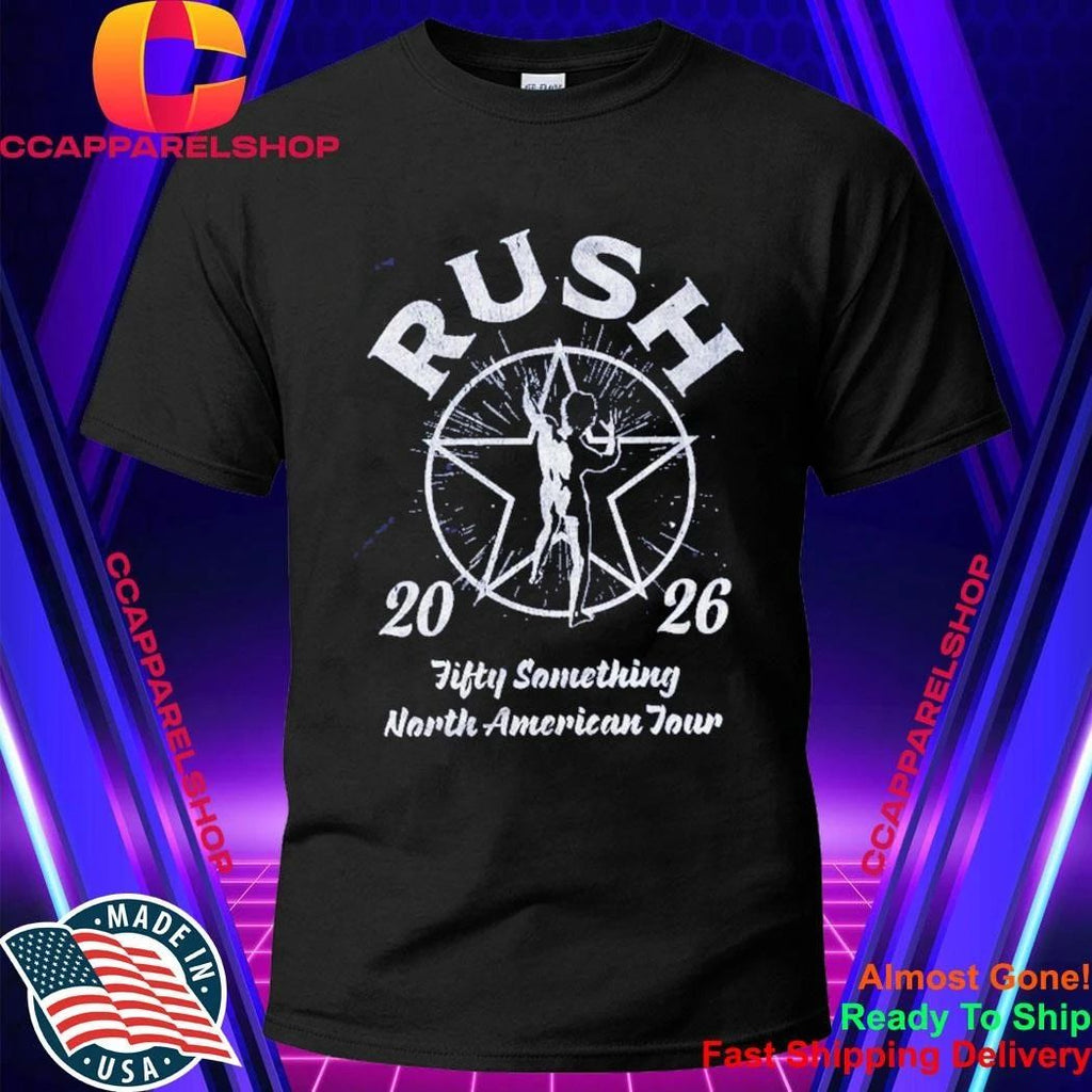 Rush Fifty Something Tour 2026 Merch Navy Fifty Starman Tour Shirt