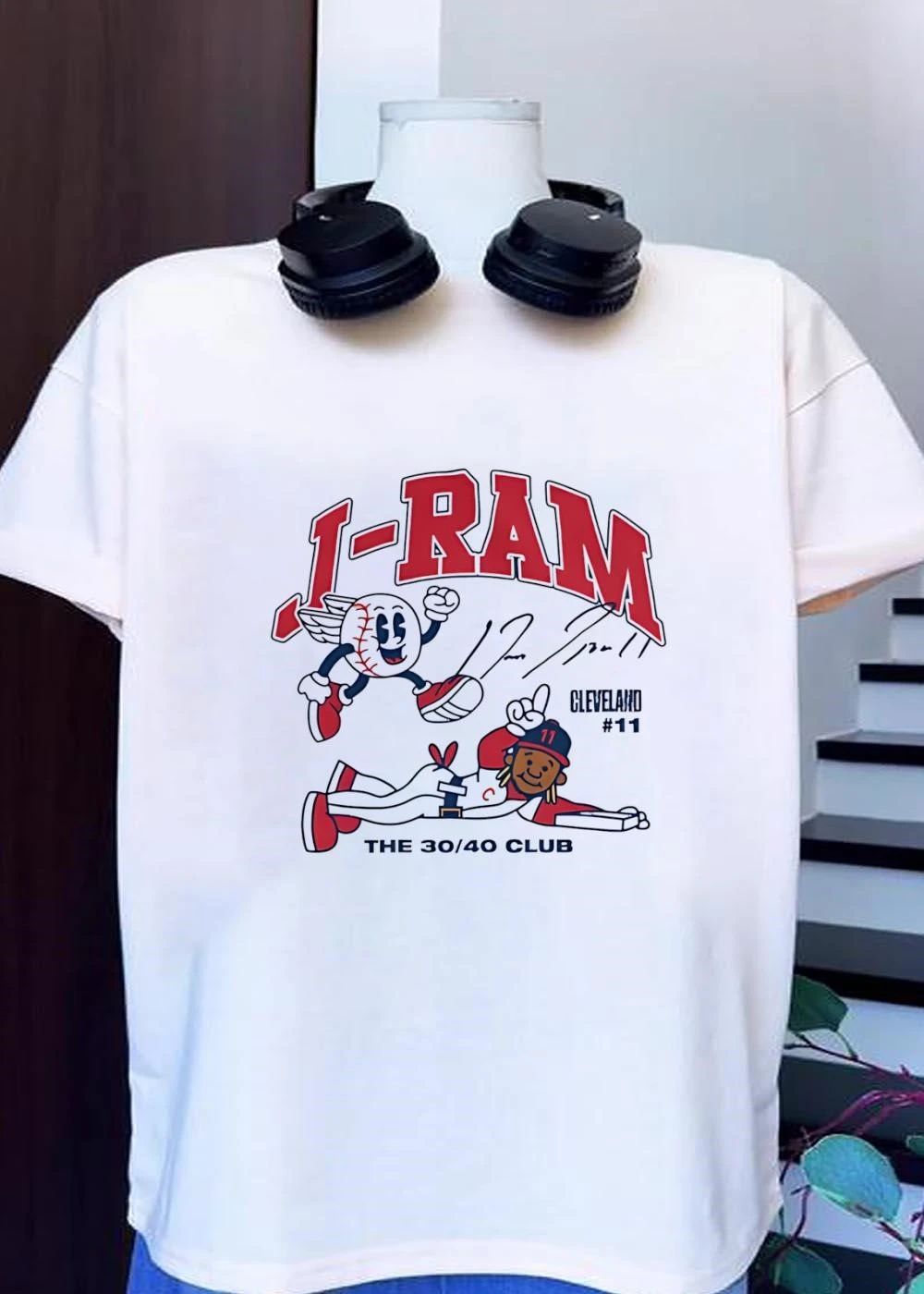 José Ramírez Cleveland Guardians MLB I RAM Cleveland 11 the 30 40 club shirt