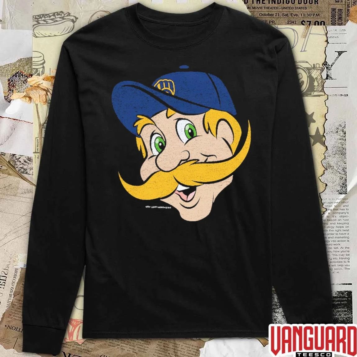Milwaukee Brewers Mitchell And Ness Youth Big Face Mascot MLB Baseball t-shirt