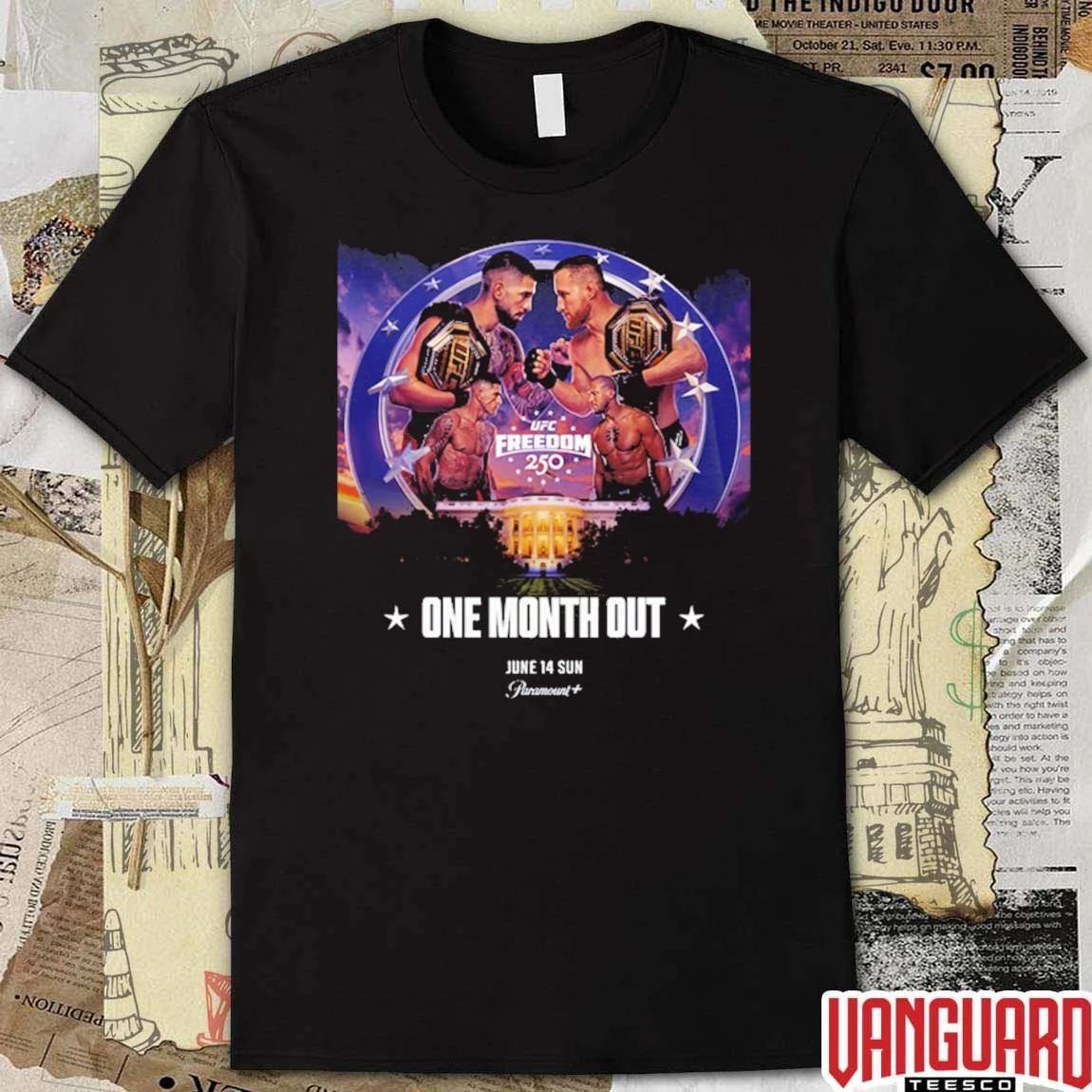 UFC Freedom 250 One Month Out On June 14 2026 UFC White House Poster t-shirt