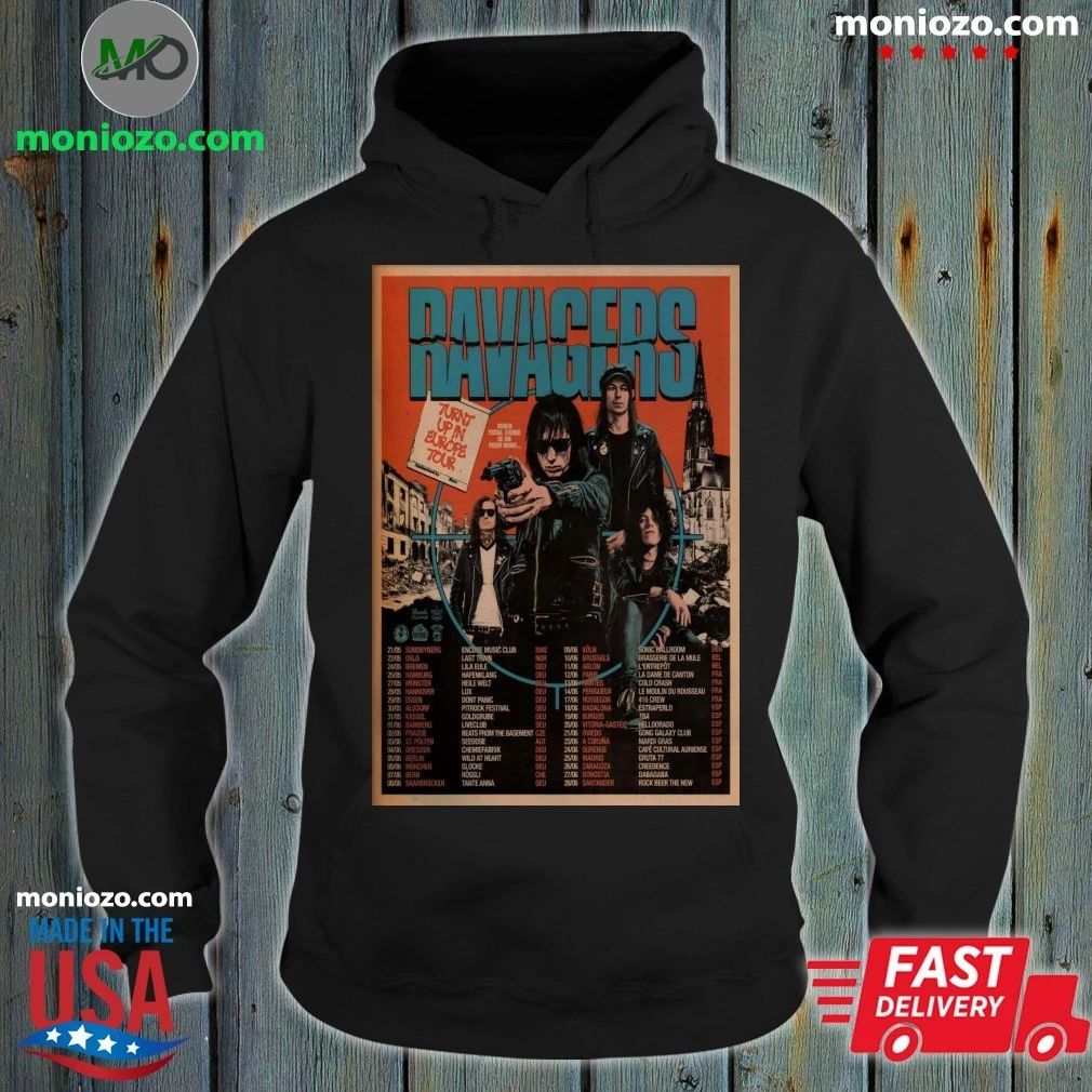 RAVAGERS Turnt Up In Europe 2026 Shows Poster Shirt