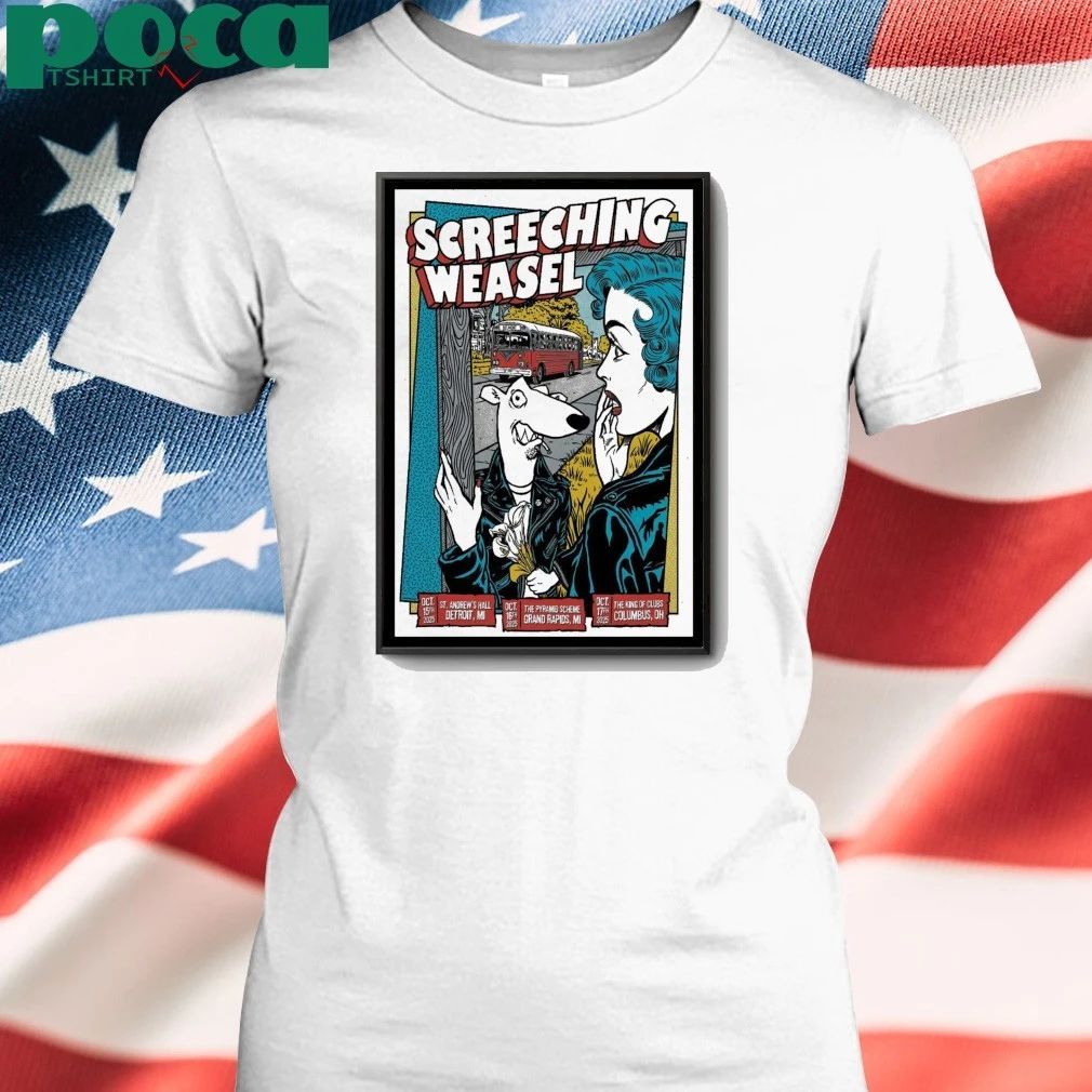 Screeching Weasel Oct 15 2025 Detroit MI Poster shirt