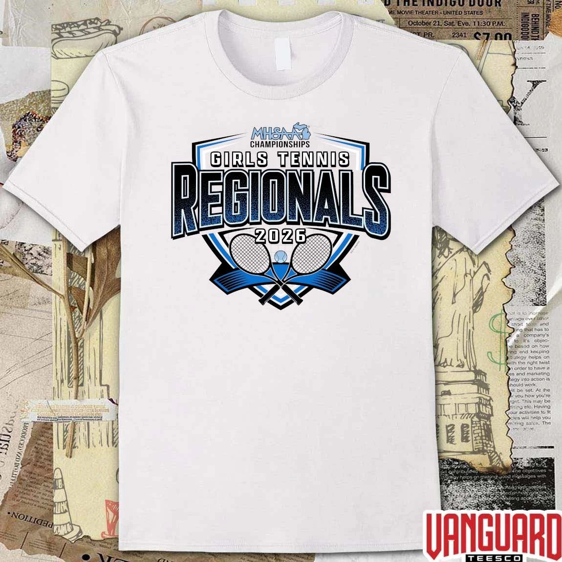2026 MHSAA Championships Girls Tennis Regionals Logo t-shirt