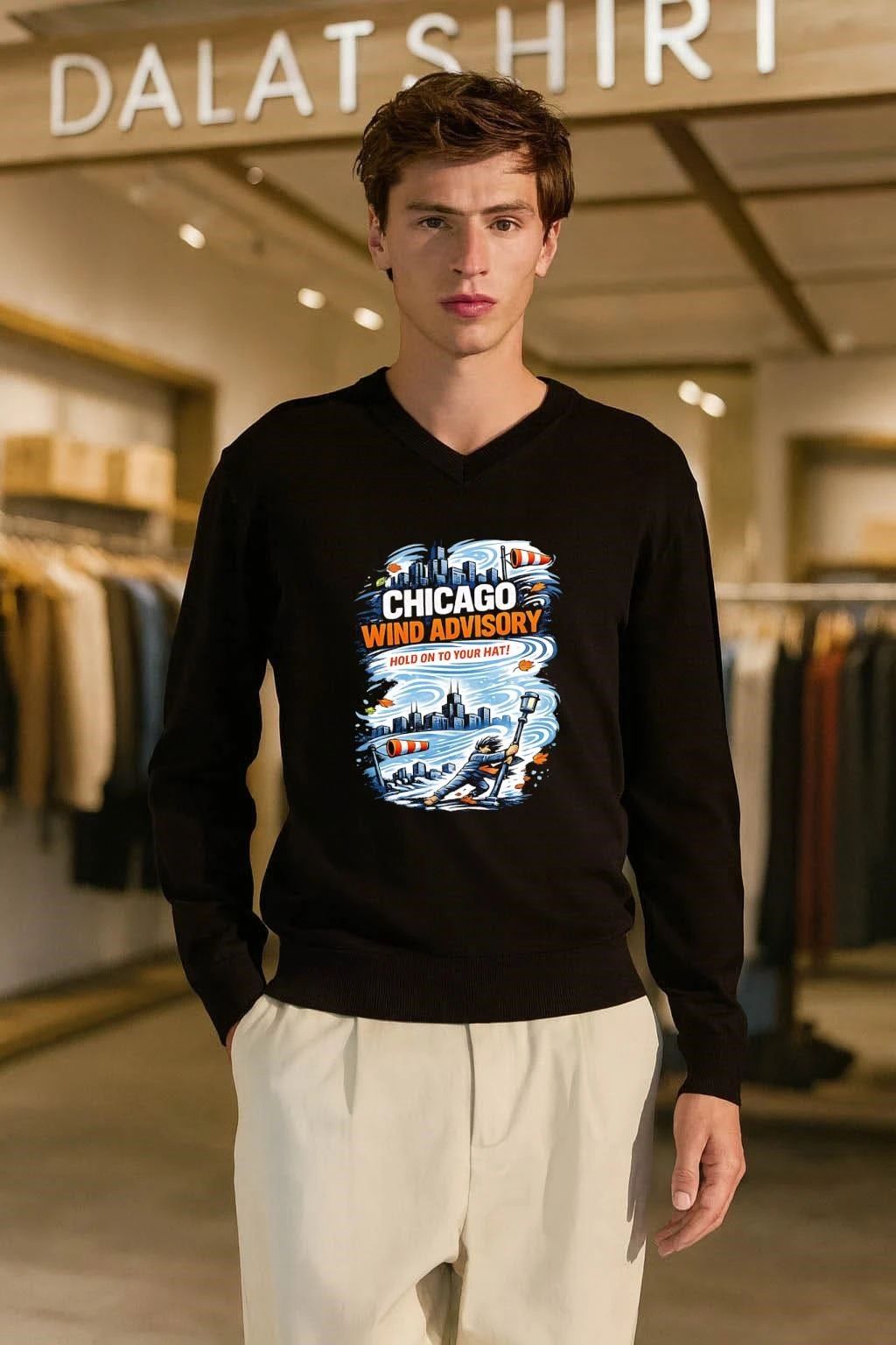 Chicago Wind Advisory Hold On To Your Hat shirt