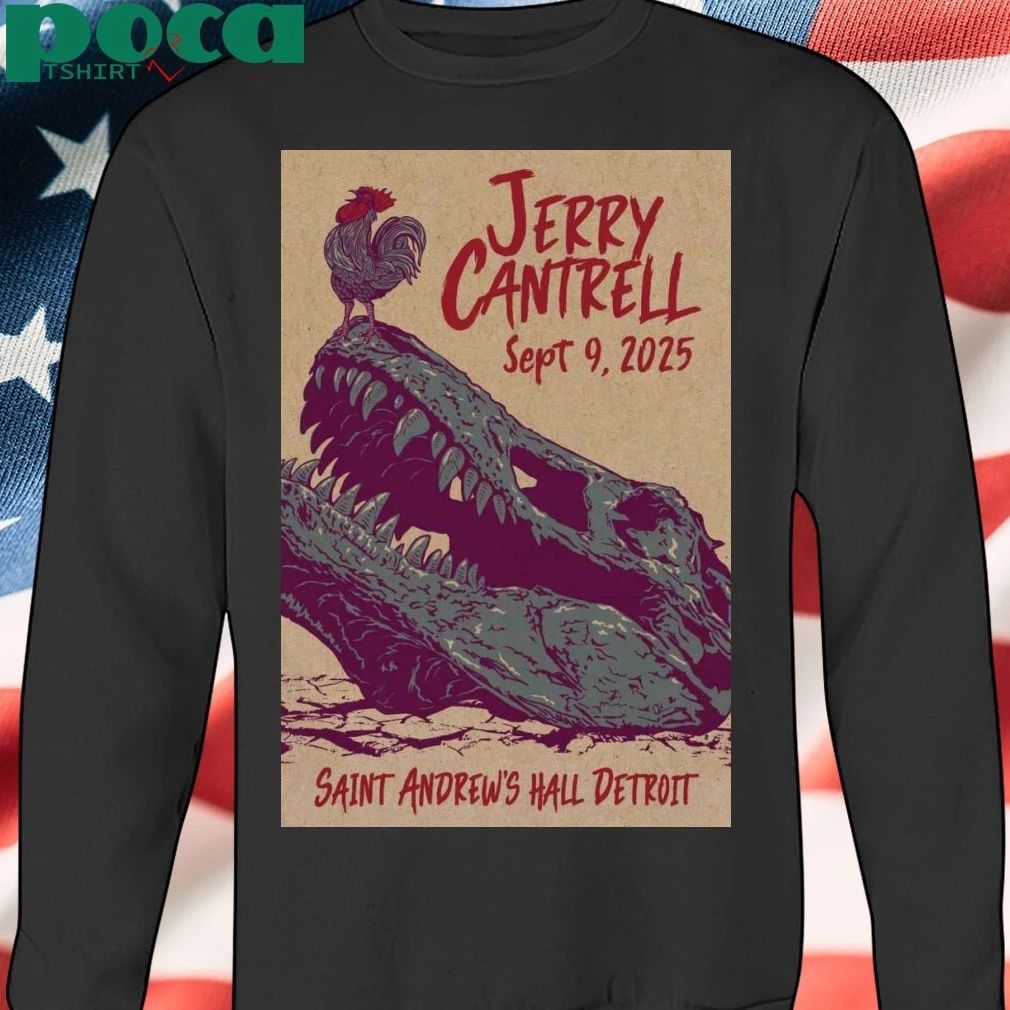Jerry Cantrell Fall Tour 2025 Detroit, MI Poster T-shirt
