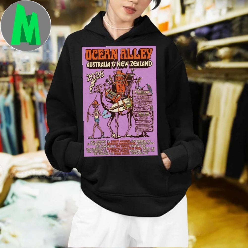 Original Ocean Alley Australia & New Zealand 2026 Poster T-shirt