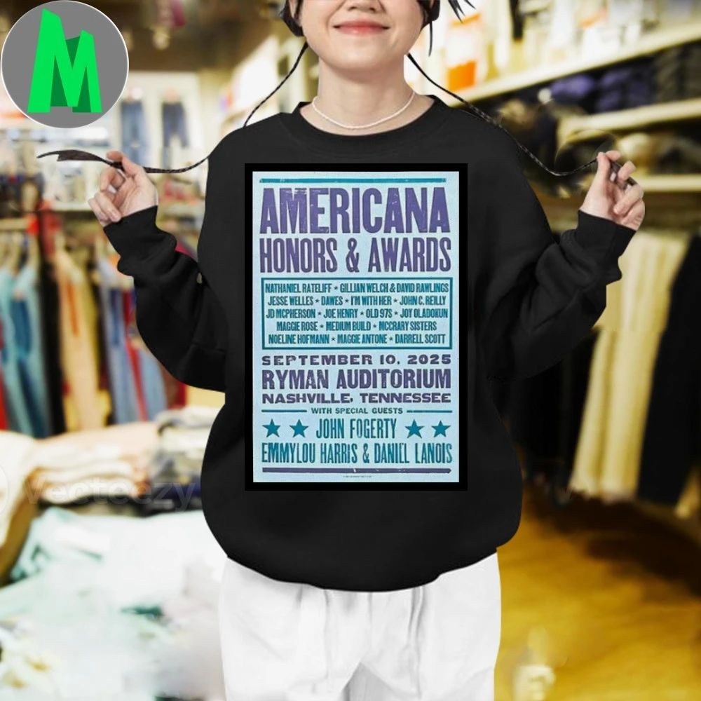 Nashville, TN 2025 Americana Honors & Awards Poster Shirt