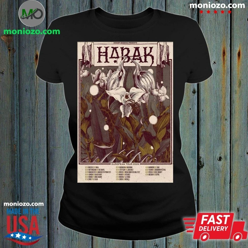 Habak European 2026 Tour poster T-Shirt – Best Gift for Music Fans