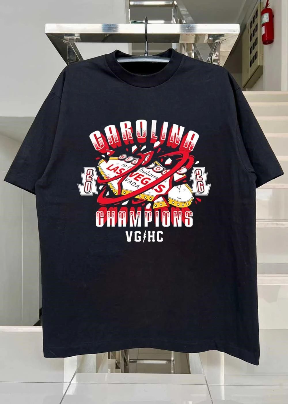 Carolina Champions 20 26 Las Vegas Welcome to Fabulous Nevada T-Shirt
