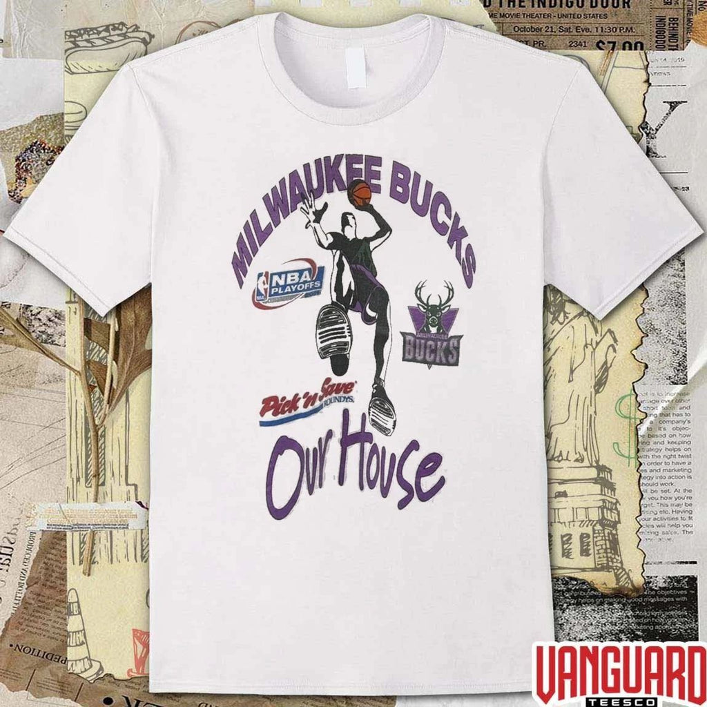 2001 Milwaukee Bucks NBA Pick ‘N Save Roundy’s Our House t-shirt
