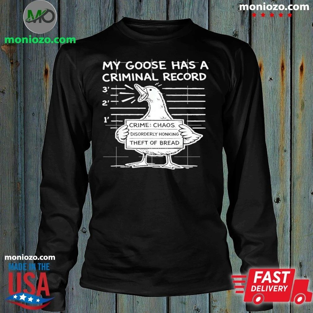Original My Goose Has a Criminal Record, Funny Chaos Honking Meme Shirt