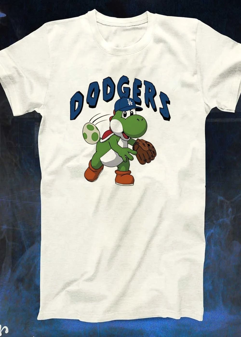 Secret Club Los Angeles California Yoshi Throwing Egg Dodgers LA T-Shirt