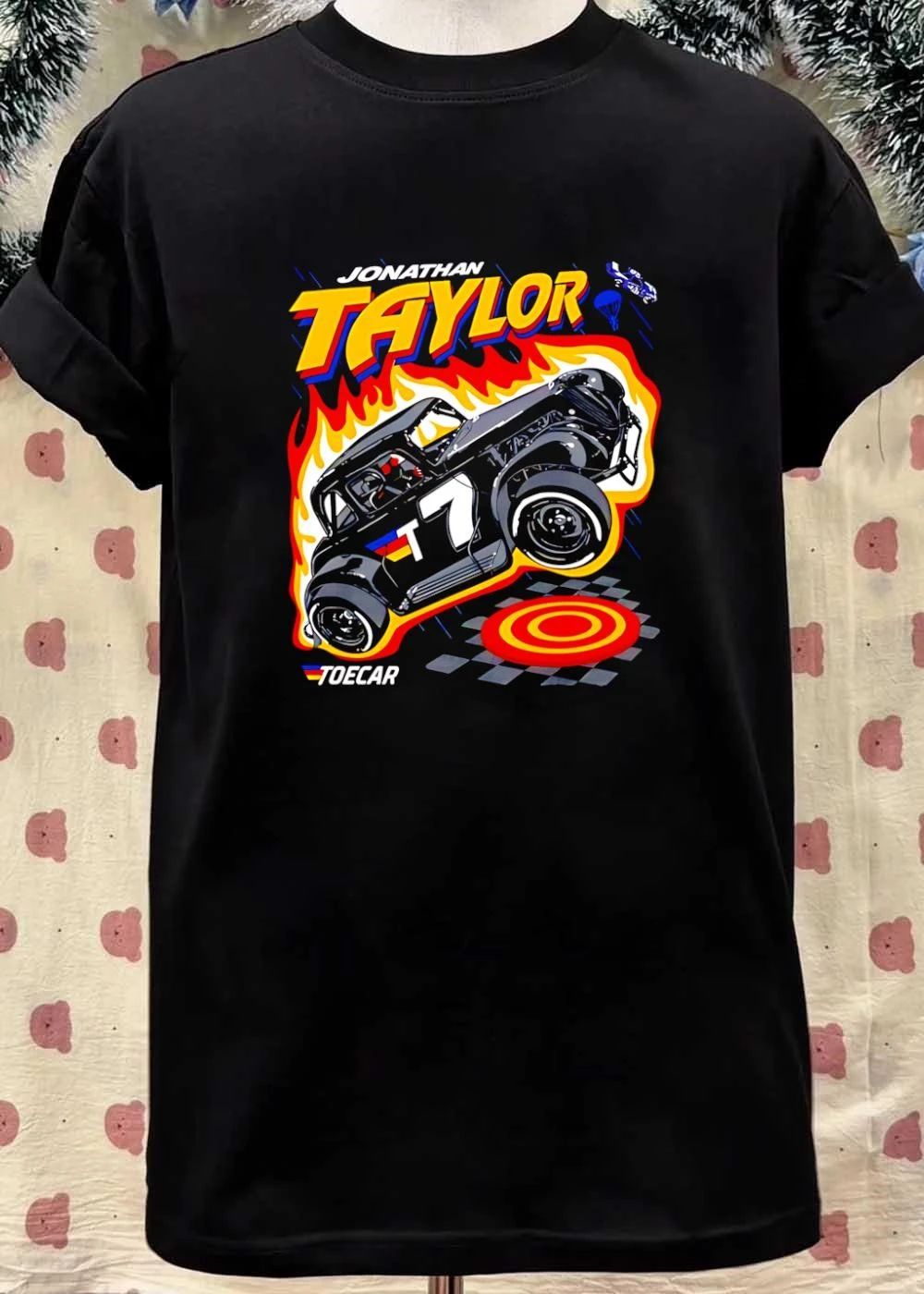 Jonathan Taylor Toecar Number 7 Racing Flames Shirt