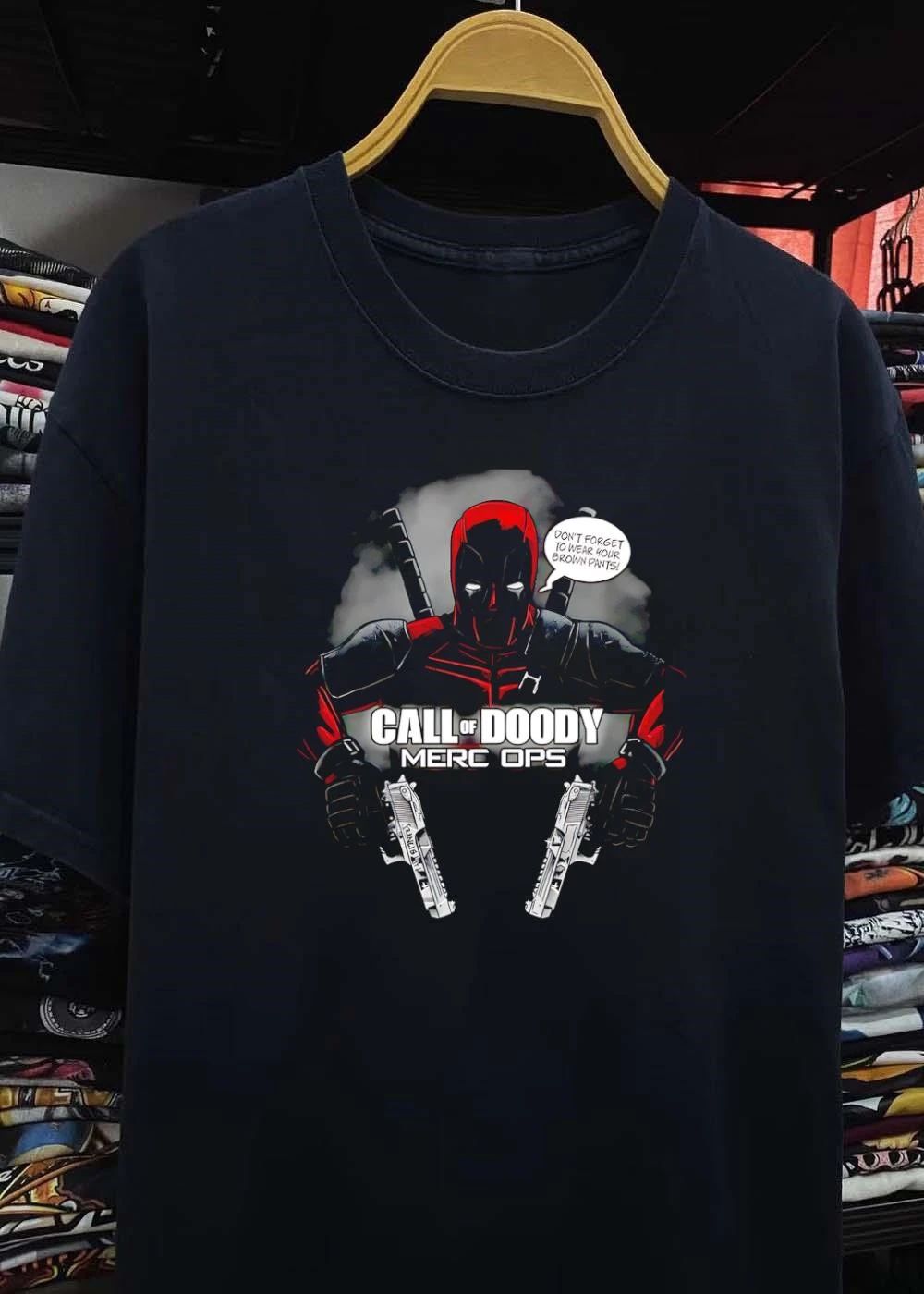 Brown Pants Call Of Doody Merc Ops Deadpool Shirt