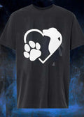 Dog Heart Paw Print Love Pet Animal Lover T-Shirt
