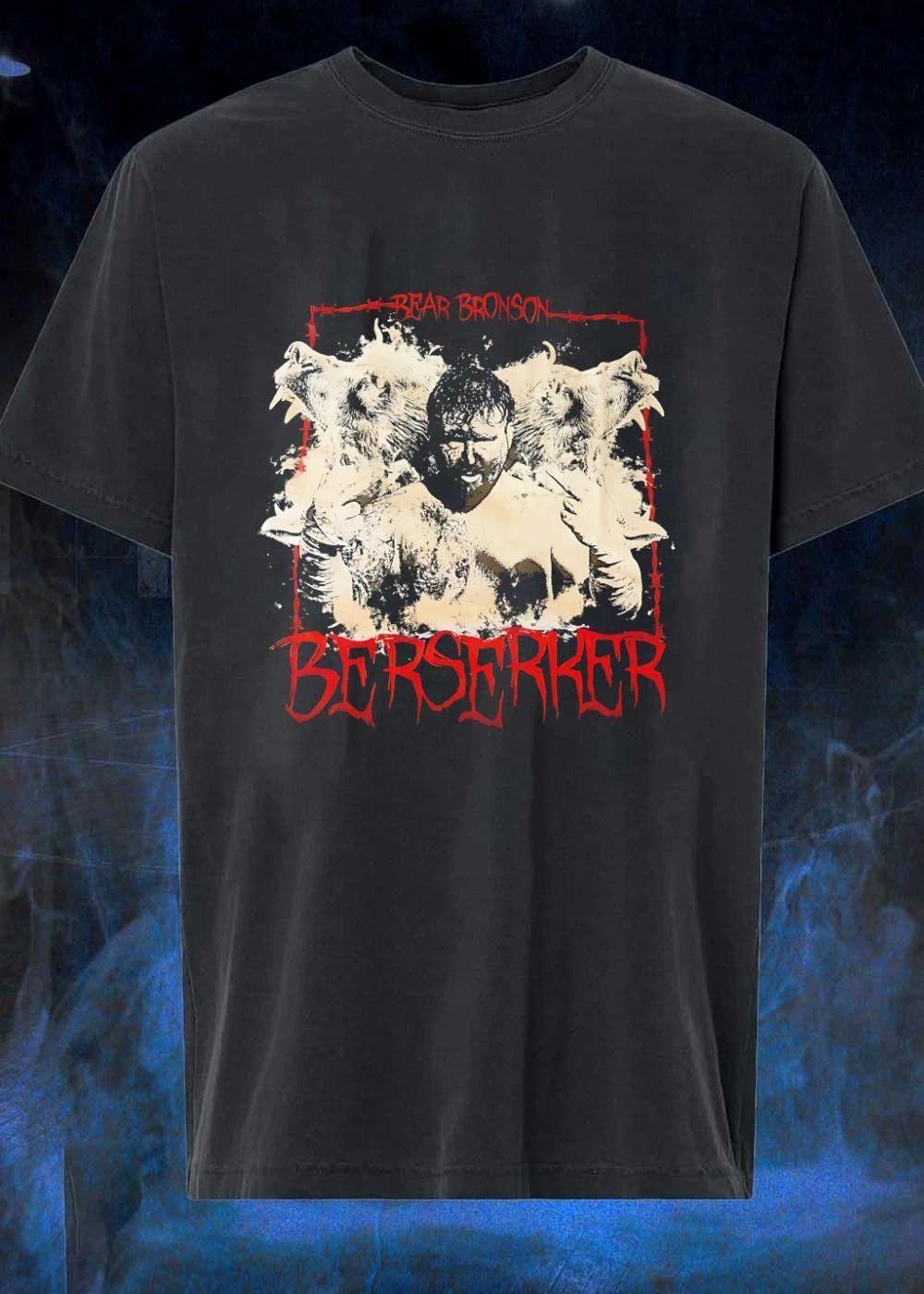 Bear Bronson Berserker Barbed Wire Wild Boar Wrestling Shirt