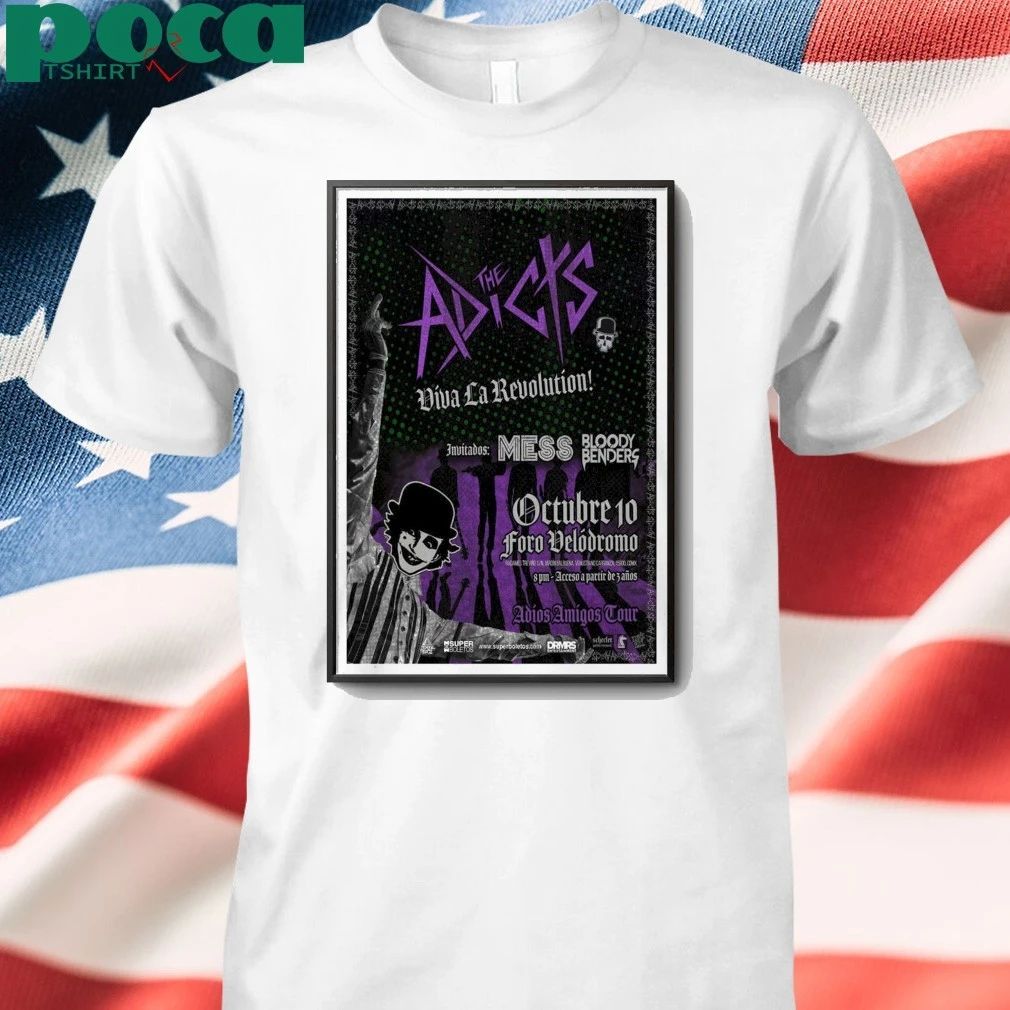 The Adicts Adios Amigos Tour Mexico Oct 10 2025 Poster shirt