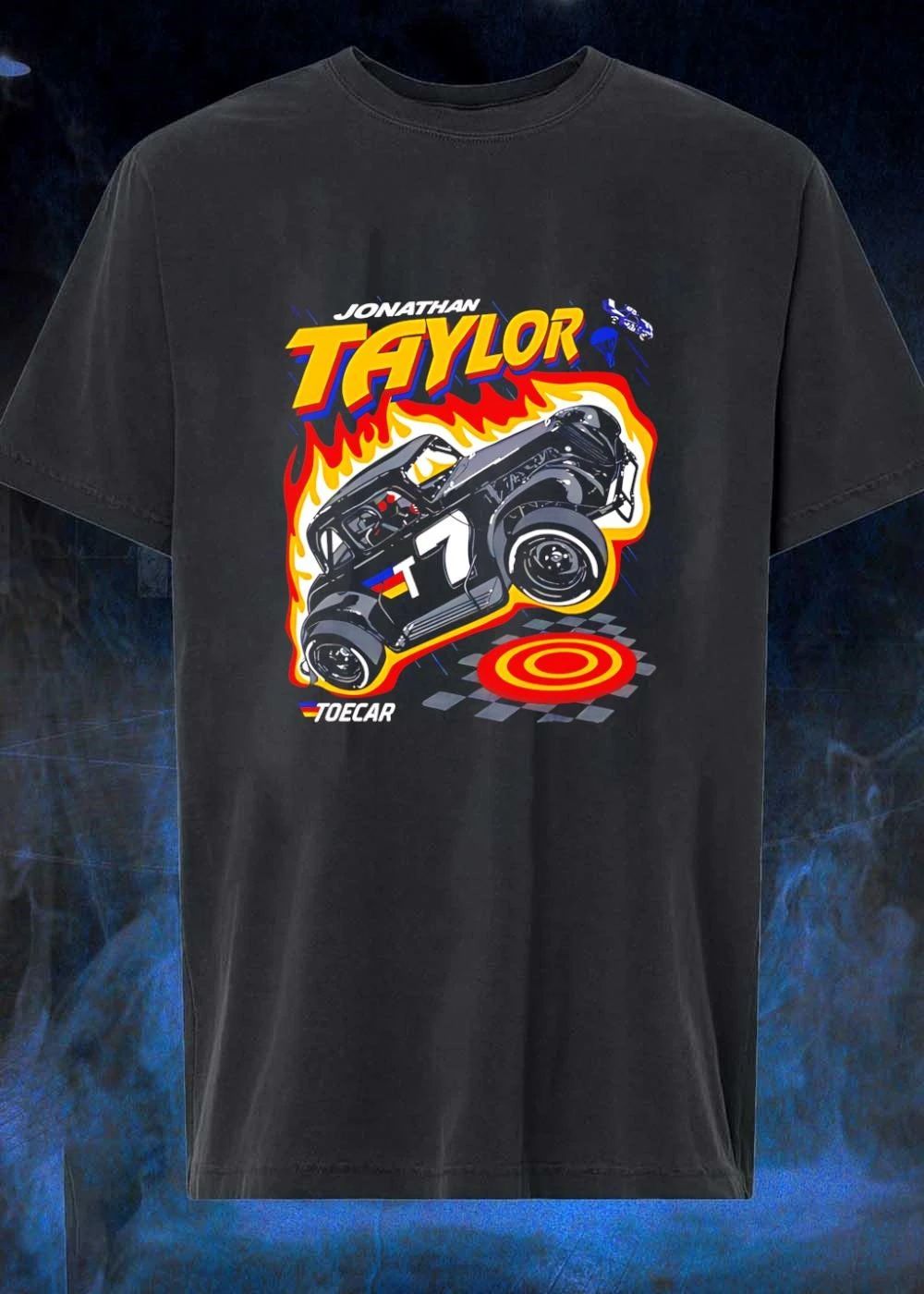 Jonathan Taylor Toecar Number 7 Racing Flames Shirt