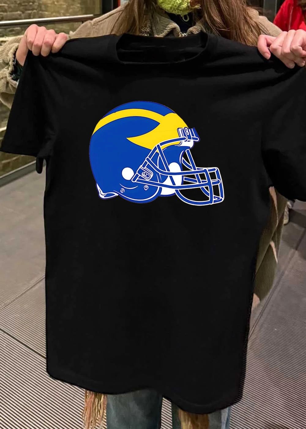 Michigan Wolverines American Football helmet shirt