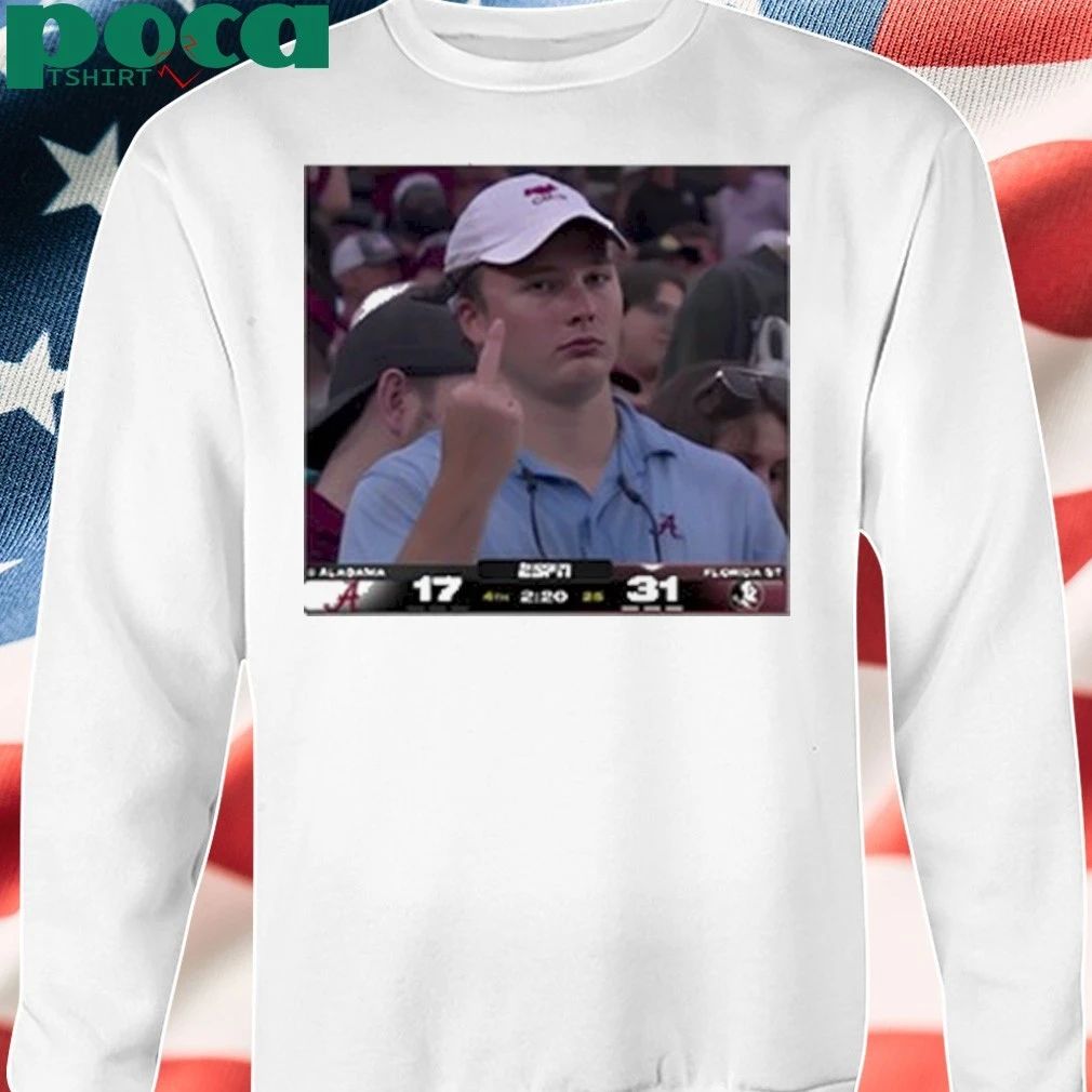 Angry Alabama Fan Middle Finger T-shirt