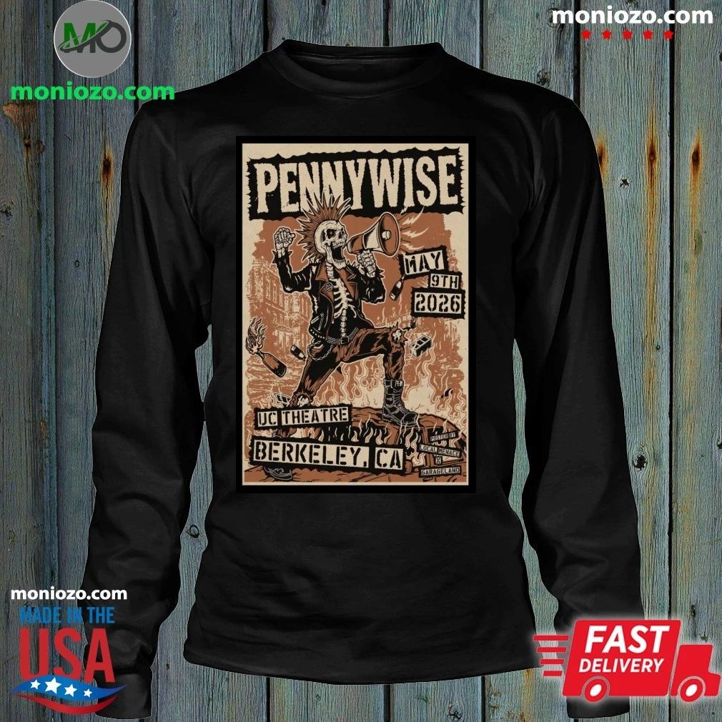 Original Pennywise and Circle Jerks The UC Theatre May 9, 2026 Event Poster Shirt
