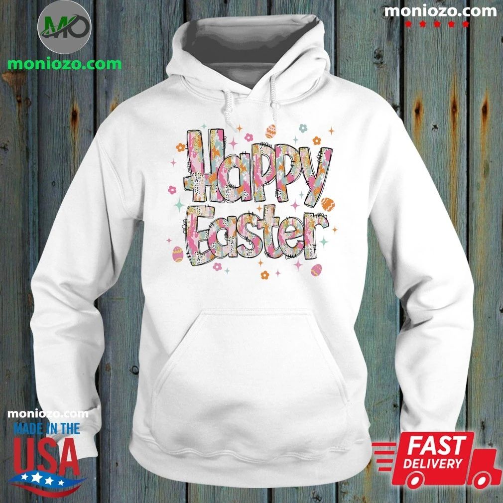 Original Happy Easter Colorful Happy Easter Lettering Shirt