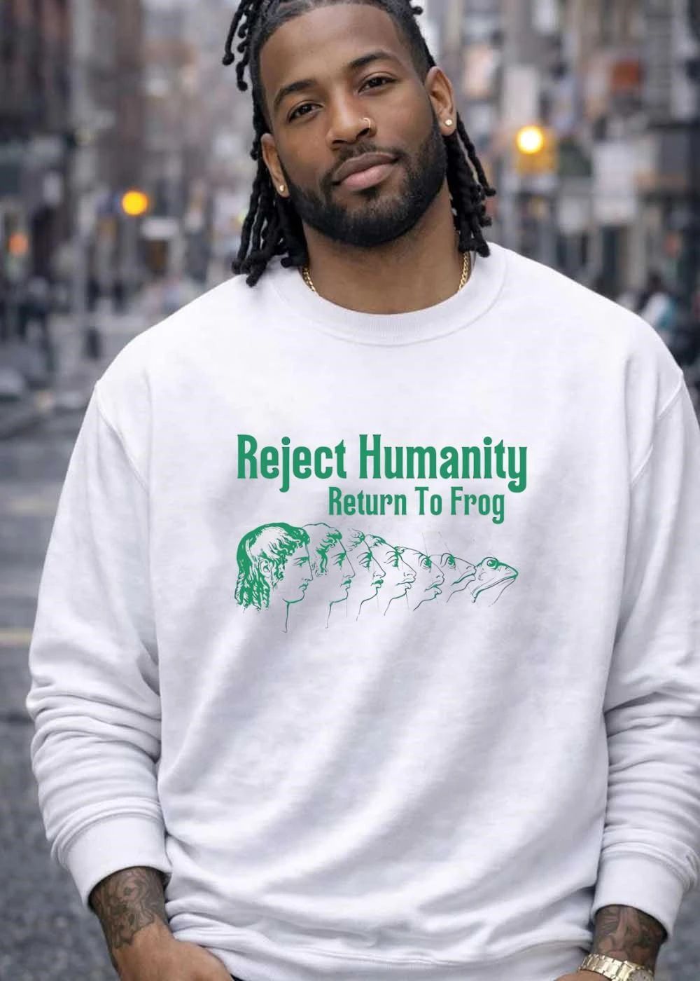 Reject Humanity Return To Frog Evolution shirt