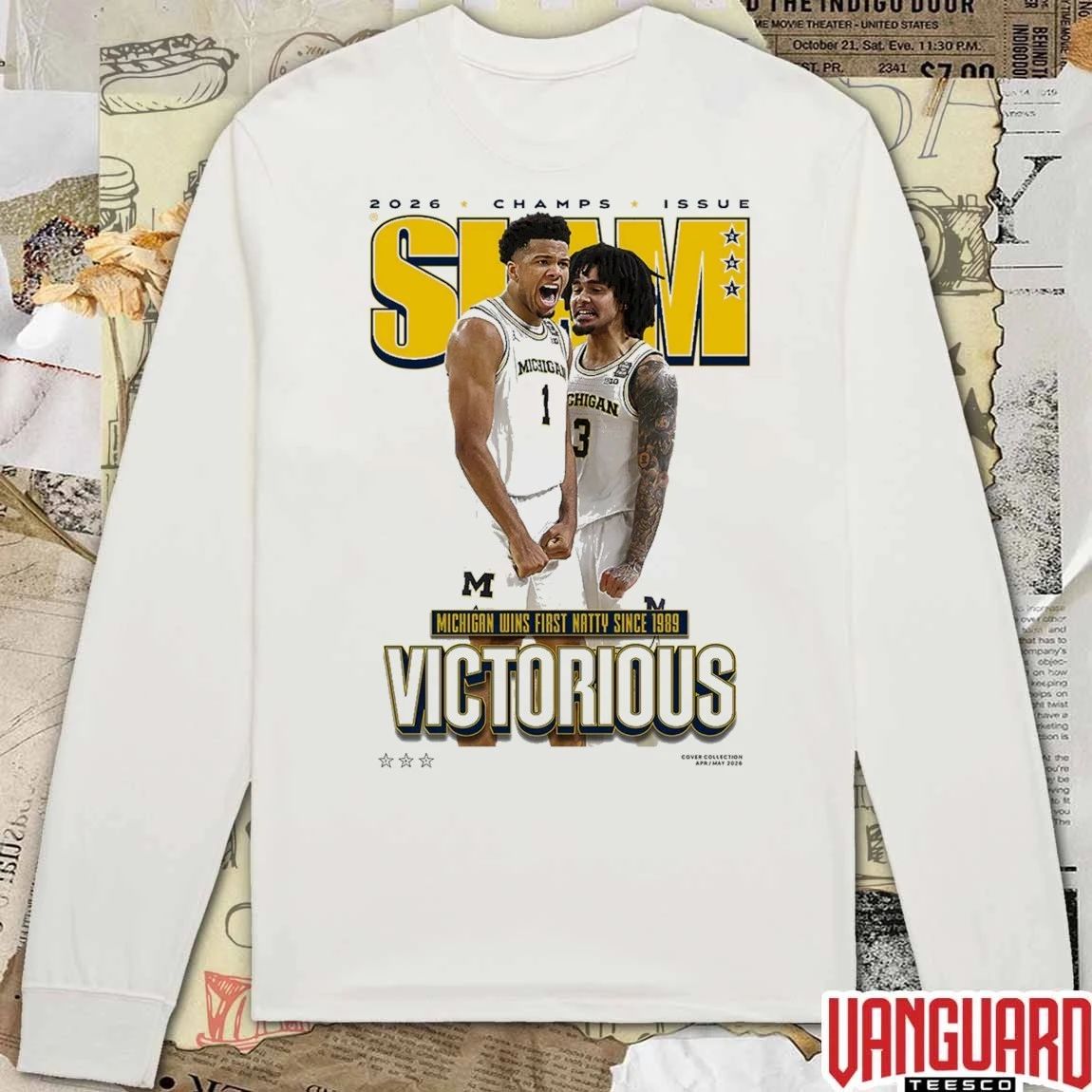 SLAM Cover – Michigan ’26 Men’s National Champions Michigan Wins First Natty Since 1989 Victorious t-shirt